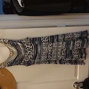 1clothing blue and white soft tennis cut dress